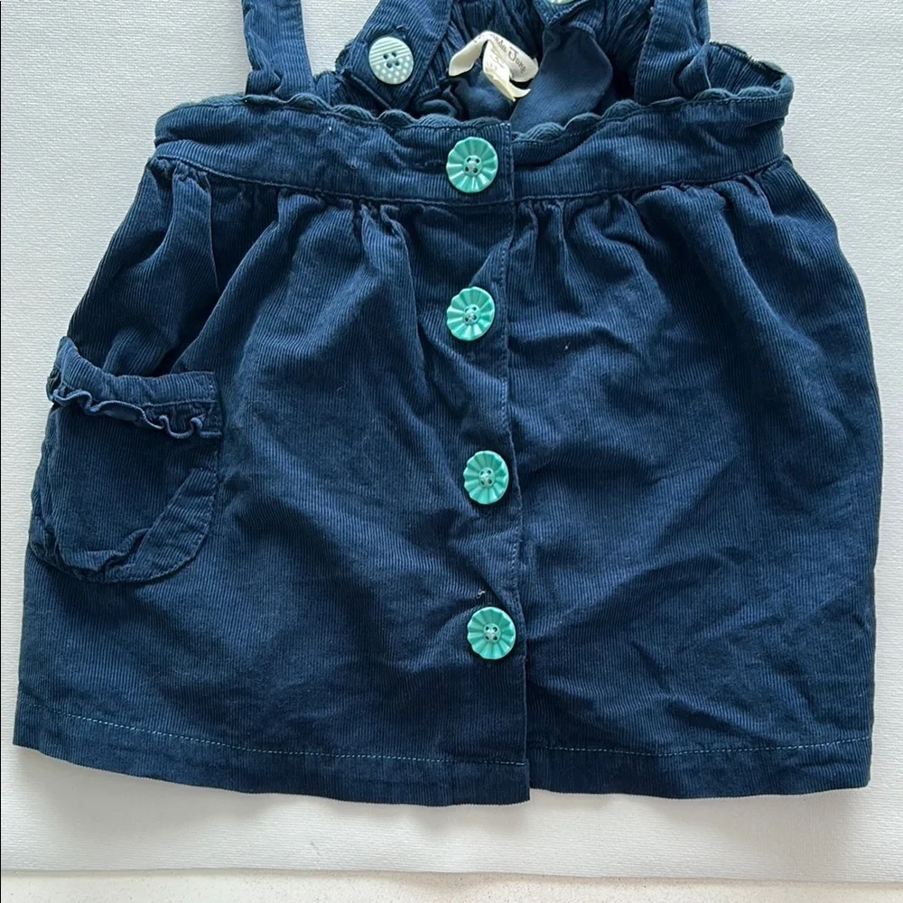 Matilda Jane Wonderment Like a Melody Kids Navy Blue Suspender Skirt Size 5 - Picture 4 of 5
